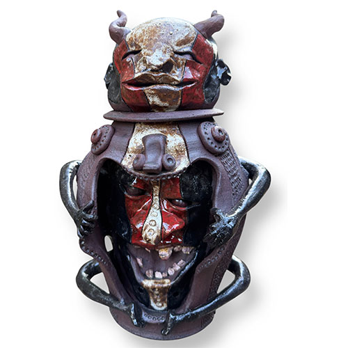 Feliciano Abaurre 15" Bold & Expressive Face Jug DP5858